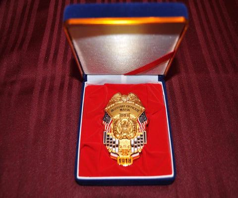 WARRANT OFFICER MAFIA BADGE WITH CASE